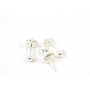 PIN OREILLE 3MM ARGENT STERLING .925